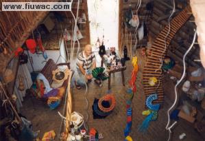 FIUWAC Side Illustration 060-1999 Charles Stagg at his studio, Vidor Texas, July 1999,  Photo Waldo